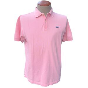 Vineyard Vines Men’s Polo Shirt Sz. S Pink “Shep & Ian” Whale Golf